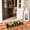 KILOCOCO Halloween Door Mat 27''x43'' Orange Outdoor Rug for Halloween/Thanksgiving Washable Fall Doormat Buffalo Check Rug Layered Front Door Mat for Porch/Farmhouse/Entryway/Patio Fall Decor